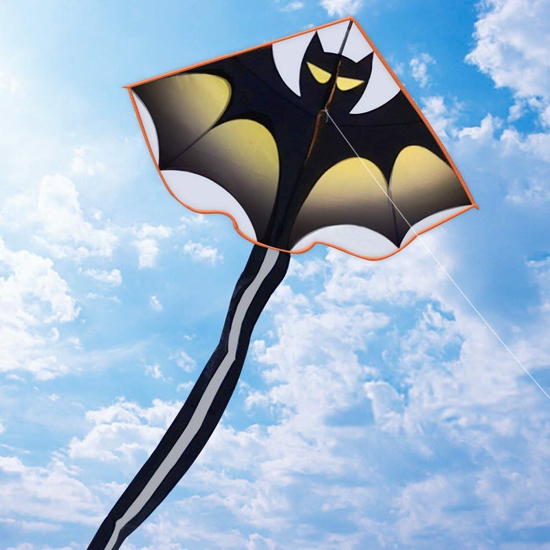 Hymaz Kites for Kids Age 4-8 8-12, Large Balck Kite for Boys Adults, Easy to Fly & Assemble Kites for Beginners with 328ft Kite String and Handle, Perfect for Outdoor Park Activities Beach Games - Image 3